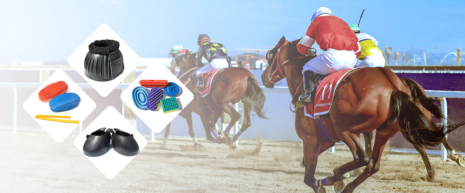 Piezas de goma de caballo